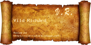 Vild Richárd névjegykártya